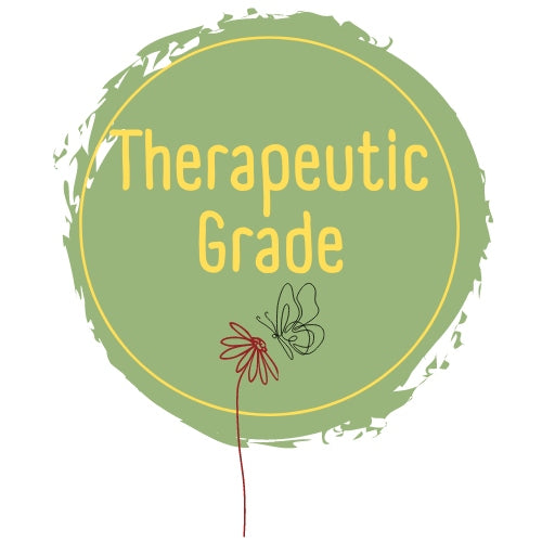 a green circle with the words therapeutic grade on it