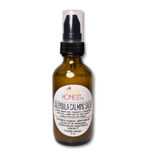 Calendula Calming Salve - Eczema, Psoriasis, Skin Irritation, Itchiness, Wound Care, Dry Skin, Dry Feet, Cracked and Chapped Lips