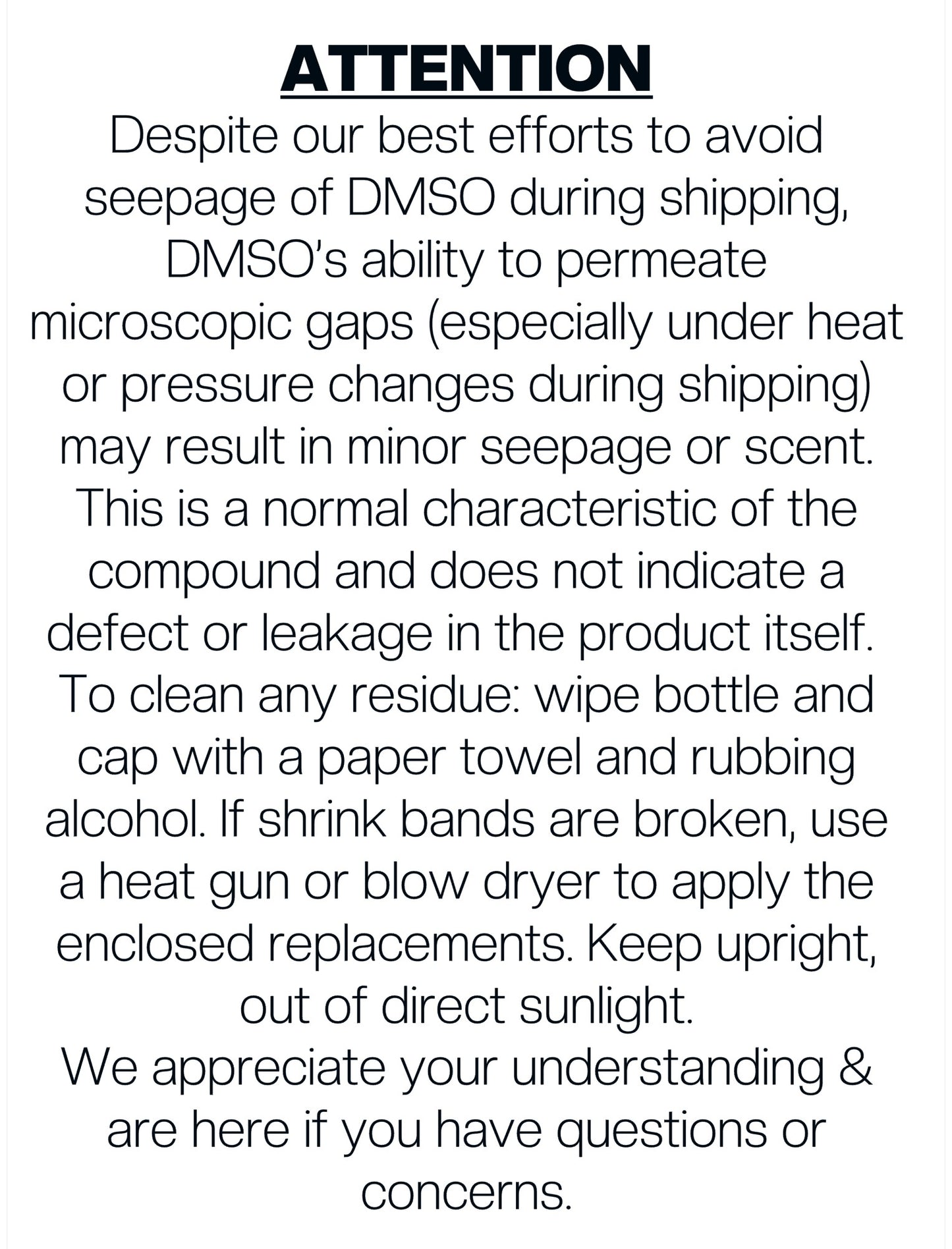 DMSO 99.995% Pure Liquid Pharma Grade, Non-Diluted, Low Odor