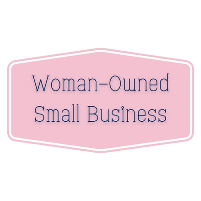 a pink sign that says woman - owned small business