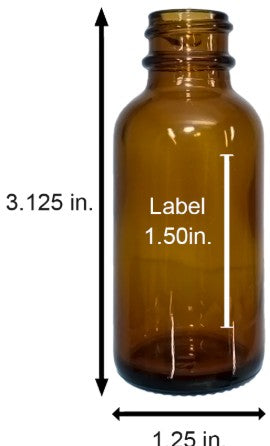 Amber Glass Nasal Sprayer - 1 oz Refillable Travel Size Nasal Spray Bottle