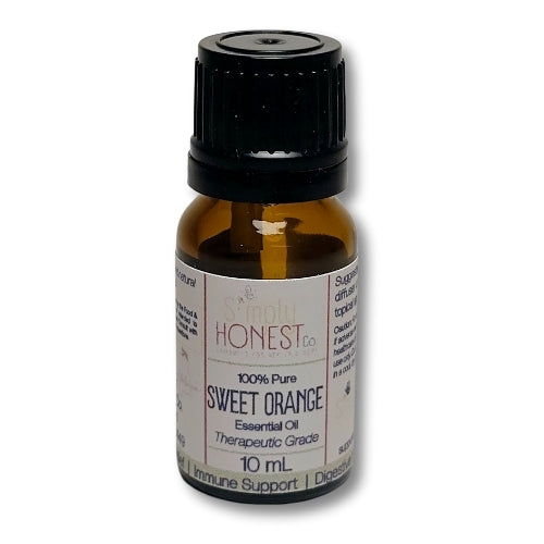 a bottle of sweet orange essential oil