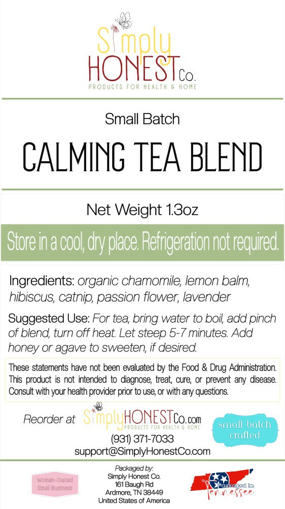 Calming Night Time Tea Blend for Sleep, Anxiety, Stress, Calming