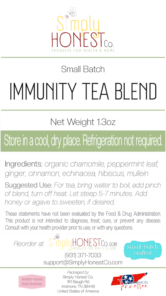 Immunity Tea Blend for Cold and Flu, Stuffy Nose, Cough, Congestion