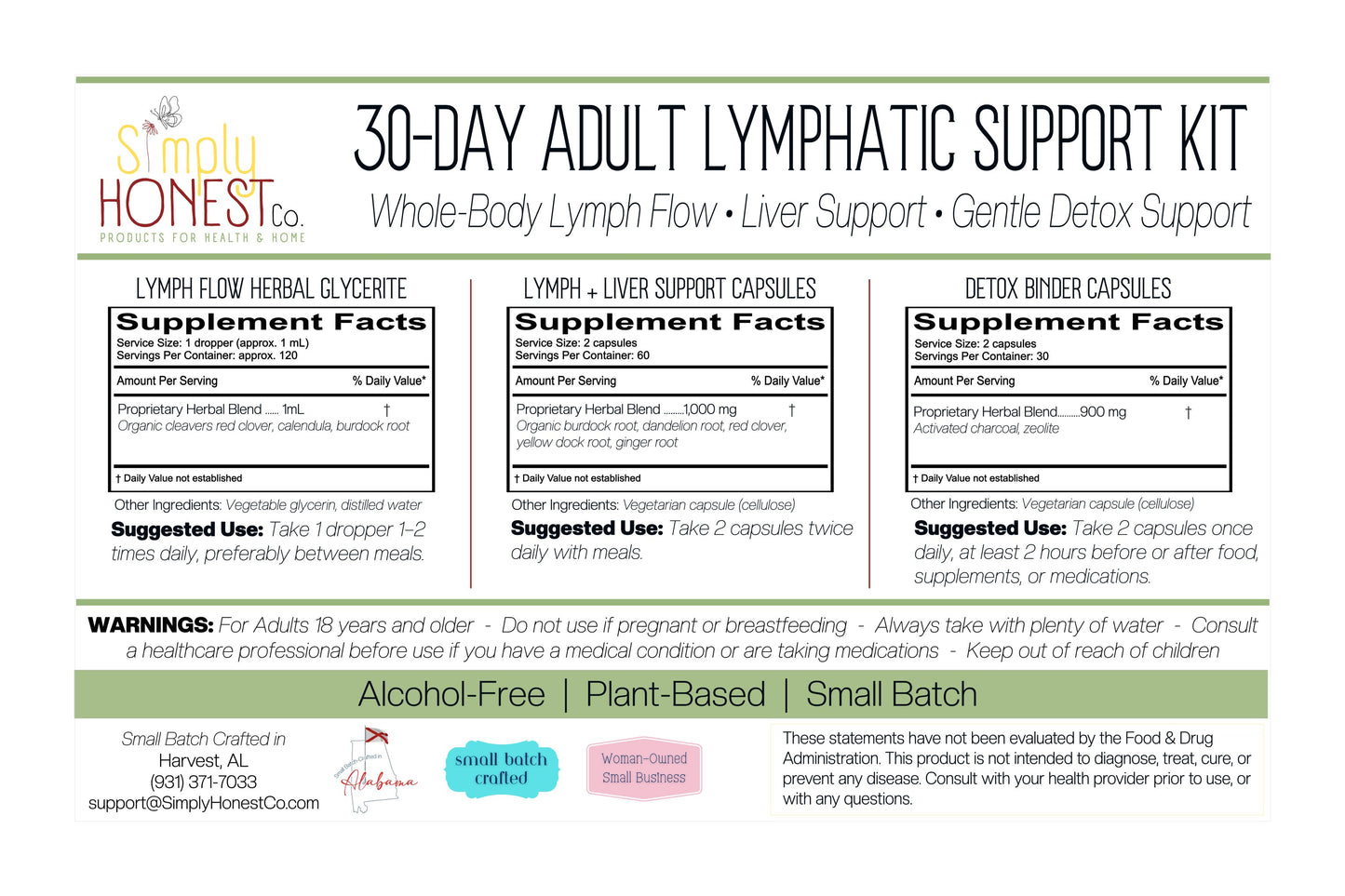 30-Day Adult Lymphatic Support Kit