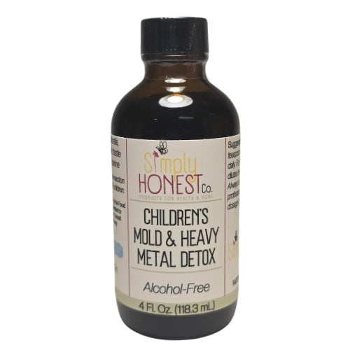 A bottle of Simply Honest Children's Metal Detox Alcohol-Free 4 FL OZ (118.3 mL) product.