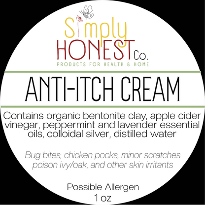 Anti-Itch Cream for Bug Bites, Chicken Pox, Poison Ivy/Oak, Minor Scratches