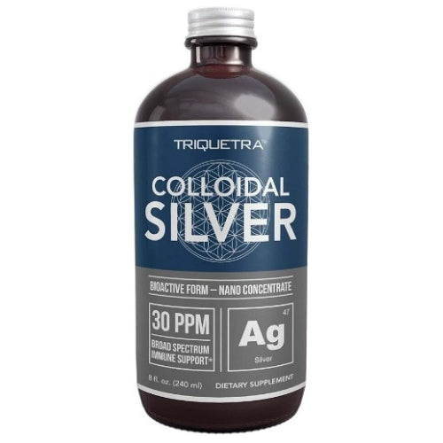 Colloidal Silver - 8 oz, Glass Bottle, Vegan, Safe Doses with Highest Effectiveness - Nano Ions, 30 PPM - Immune Support (48 Servings)