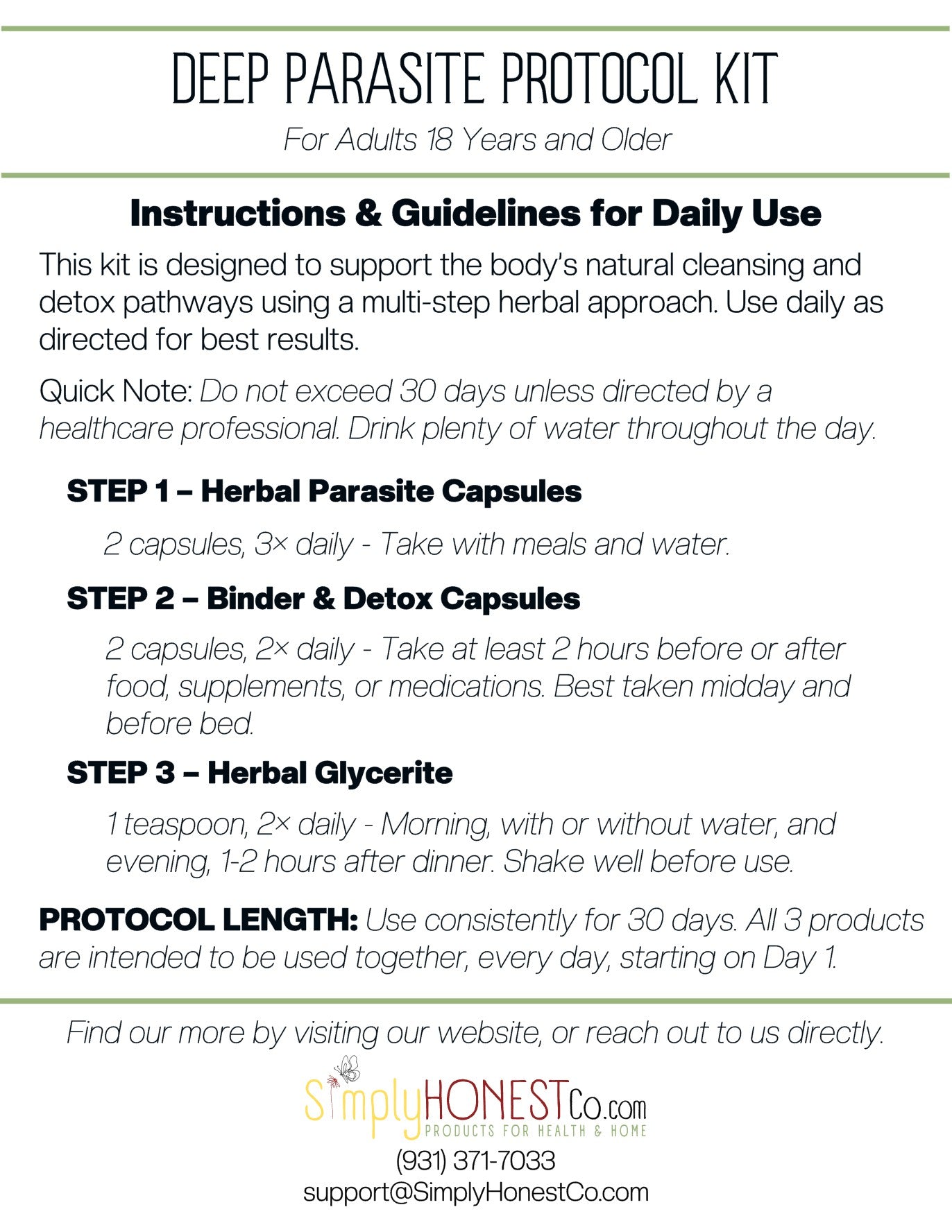 Deep Parasite Protocol Kit – 30 Day Support System