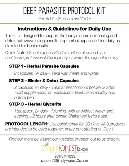 Deep Parasite Protocol Kit – 30 Day Support System
