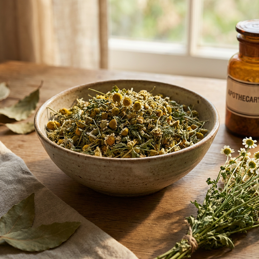 Feverfew Cut and Sifted, Organic