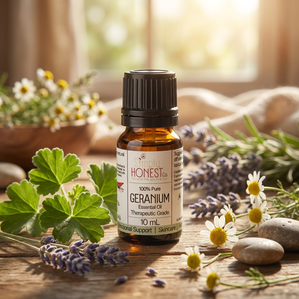 Geranium Essential Oil 10mL Glass Bottle