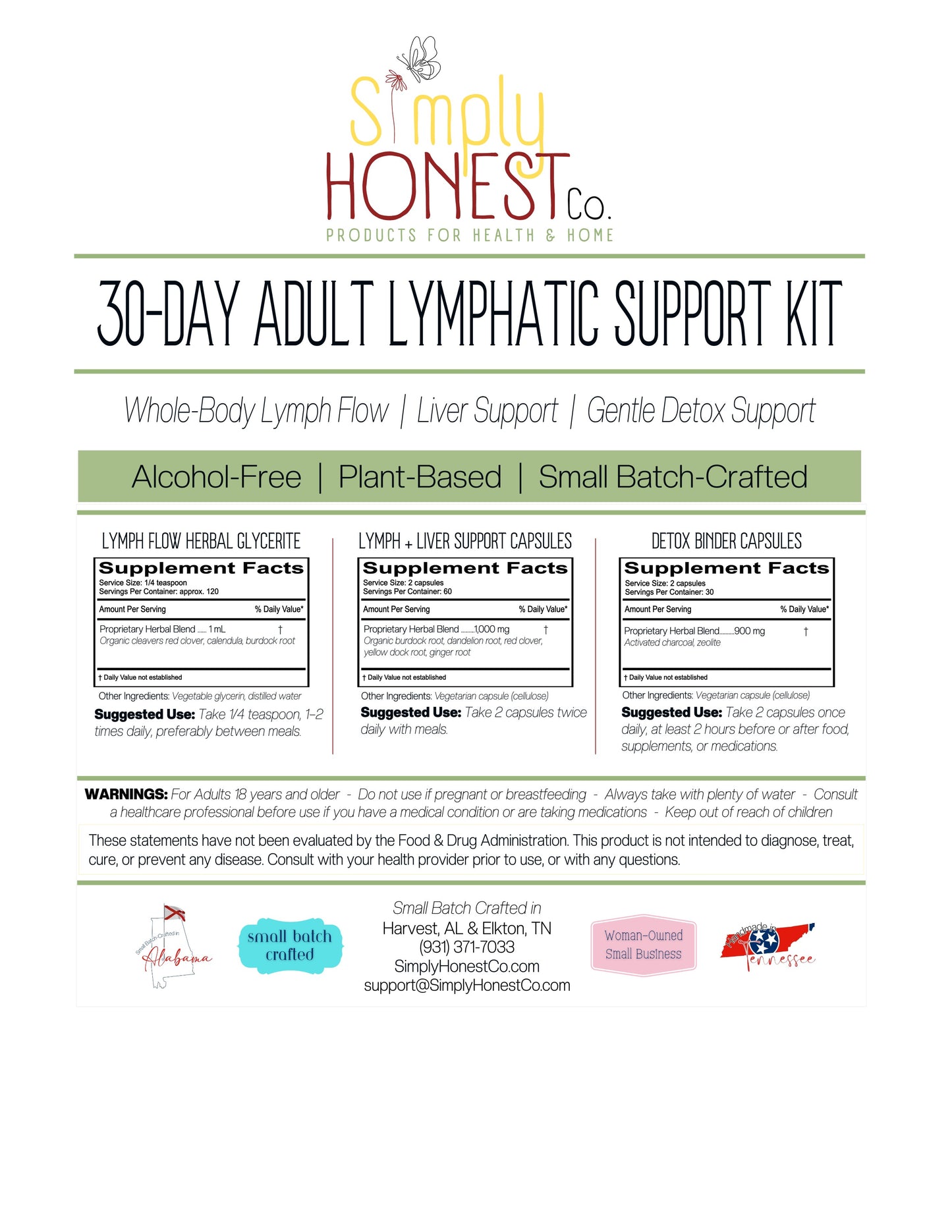 30-Day Adult Lymphatic Support Kit