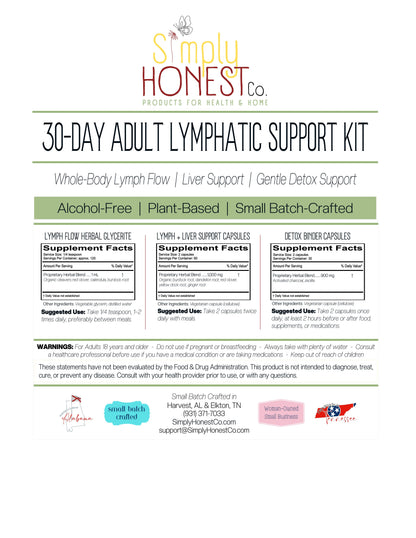 30-Day Adult Lymphatic Support Kit