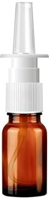Amber Glass Nasal Sprayer - 10 mL Refillable Bottle for Travel & Respiratory Care