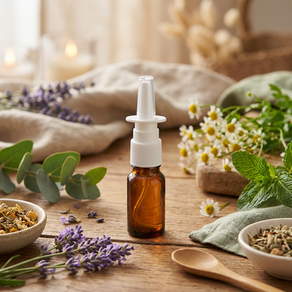 Amber Glass Nasal Sprayer - 10 mL Refillable Bottle for Travel & Respiratory Care