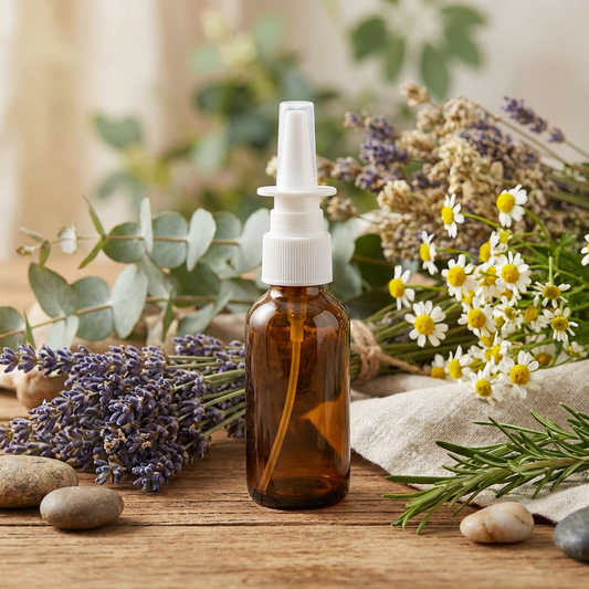 Amber Glass Nasal Sprayer - 1 oz Refillable Travel Size Nasal Spray Bottle