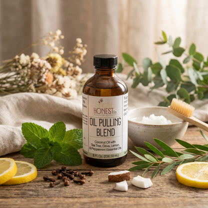 Oil Pulling Blend - Coconut Oil, Clove, Lemon, Peppermint and Tea Tree Essential Oils