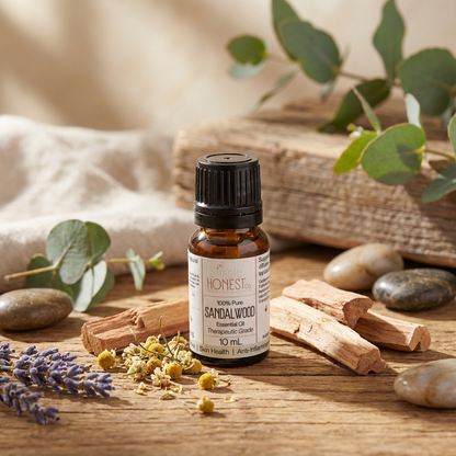 Sandalwood Essential Oil 10mL Glass Bottle
