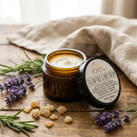 Tallow Face Cream | Natural Skin Moisturizer & Calming Skin Lotion for Fine Line Treatment