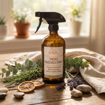 Thieves Blend Spray – Natural Disinfectant Household Cleaner | 16 oz Glass Bottle