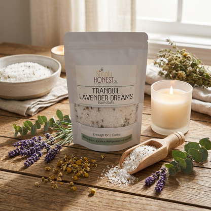 Soothing Bath Salts – Relaxing Natural Bath Soak | Lavender Blend & Muscle Relief