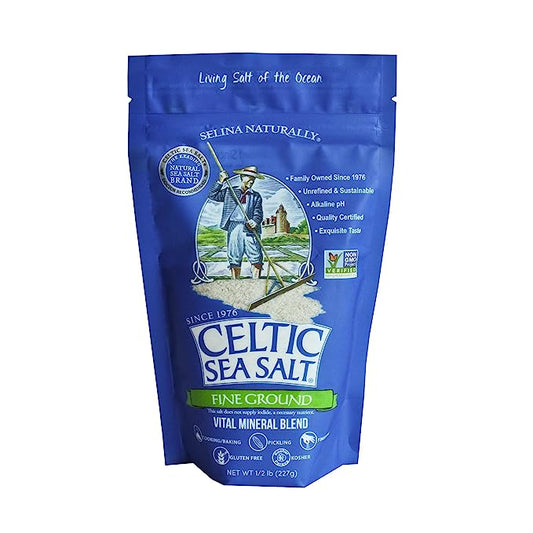 Celtic Sea Salt, Fine Ground Resealable Bag, 8 oz
